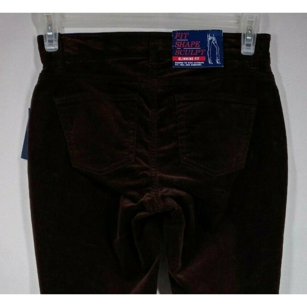 NWT Chaos Women's Slimming Fit Brown Corduroy Pants Size 4